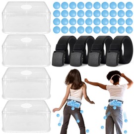 4PCS Blue Swing Shaking Balls Game Set for Baby Shower Interactive Table Tennis Twerk Game for Boy or Girl