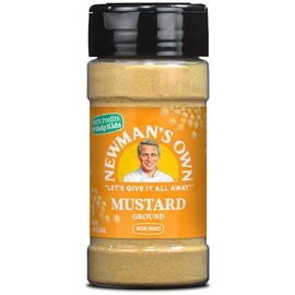 Newman's Own Ground Mustard, Perfect for dips, dressings, and sauces, Non-GMO, Kosher, 1.98 Oz. Bottle