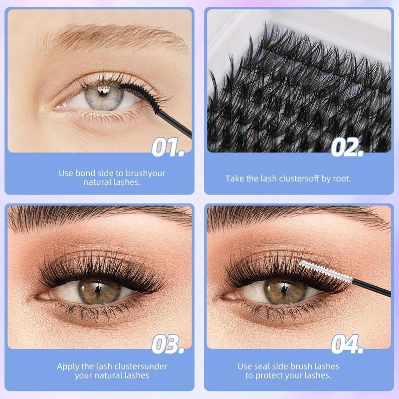 Mixed Length Individual False Eyelashes Kit, Natural Look Eyelash Extensions