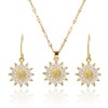 Qzgyoool Collares de Mujer, Juego Collar Aretes de Girasol Chapado