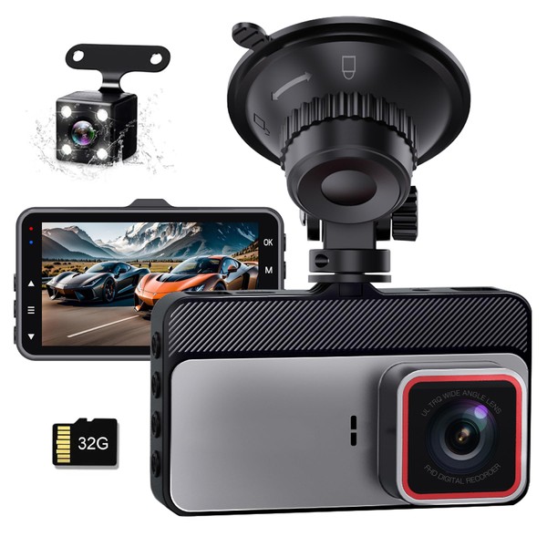 TORAKIND Dash Camera, Front and Rear 2 Cameras, 2024 Industry
