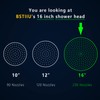 BSTIIU Gold Rain Shower Head, 16 Inch High Pressure Shower