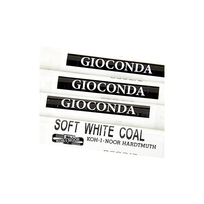 KOH-I-NOOR Hard Artificial Extra Charcoals - White (Pack of 4)