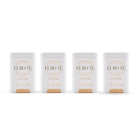 EURO TE Set de Tés Pu Erh Con 4 Latas (Puro, Chai Tíbet, Frutos Rojos, Menta), 160 g, Rinde 80 Tazas