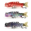ODS Lure Bionic Trout Fishing Bait with Mouth-opened Design, Segmented