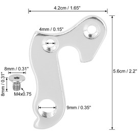 X AUTOHAUX Bicycle Rear Hook Rear Derailleur Hanger Shift Hook 9 mm Thread Diameter