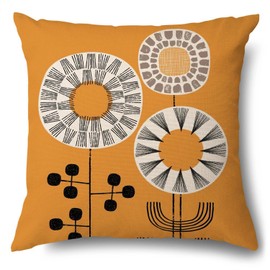 YunJeude 45x45cm Cushion Cover, Set of 4, Nordic Geometric Pattern, Different Pattern, Linen, Flax, Cute, Stylish, Natural, Zipper, Modern, Home Decoration, Car Decoration, Four Seasons, Interior,