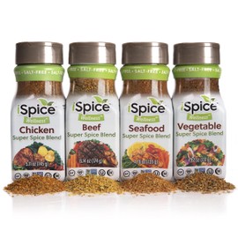 iSpice - Salt-Free | Sugar free | 100% Pure Wellness Salad Seasoning Fat Free Super Spice Blend | All Natural | Ready to use as is | No preparation is necessary (4 pack keto bundle)