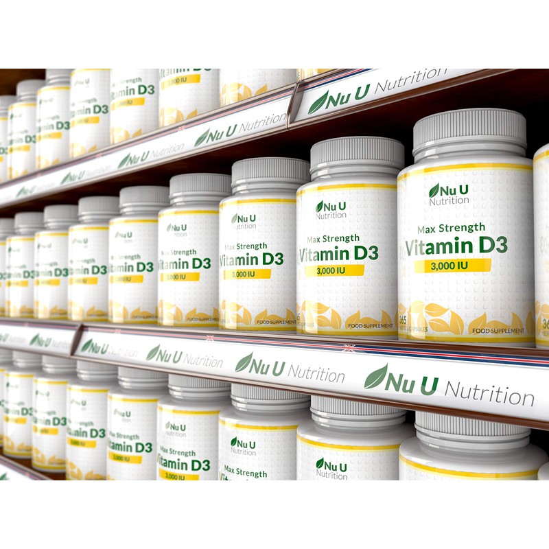 Vitamin D 3000IU - 365 Softgel Capsules - 1 Year