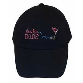 Birdie Babe Ladies Golf Hat Black Bling Womens Golf Cap