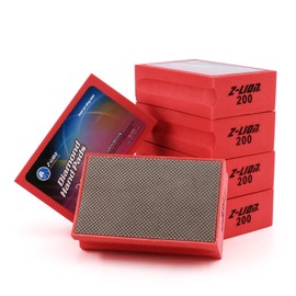 Z-Lion Electroplated Diamond Hand Polishing Pads Foam Back for Granite Marble Stone Glass Ceramic (200#)