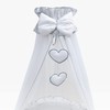 Mosquito Netting Canopy Drape Only Fits Crib, Moses Basket (Hearts
