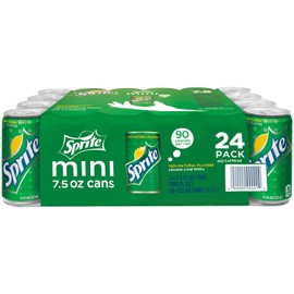 Sprite Lemon-Lime Mini-Cans, 7.5 fl oz (Pack of 24, No Caffeine, Natural Flavors)