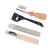 Metal Leather Skiver Set Easy Cutting Incisive Curved Handle Safety