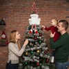 Gnome Christmas Tree Topper Decorations – Compressible Knitted Santa Gnomes