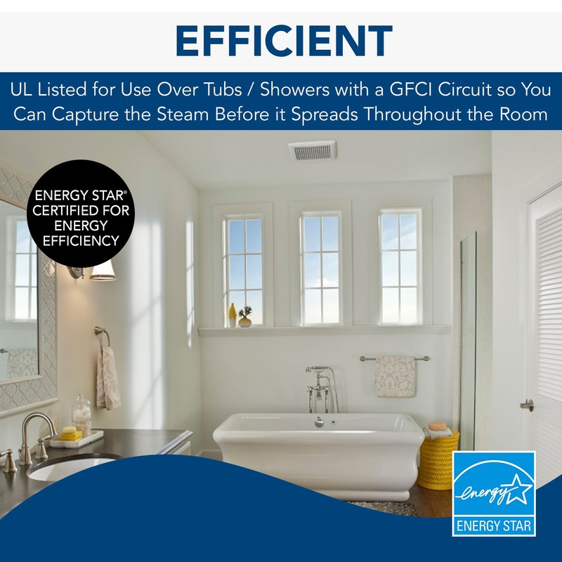 Broan-NuTone AE50 Ventilation Fan with Roomside Installation, ENERGY STAR Certified,