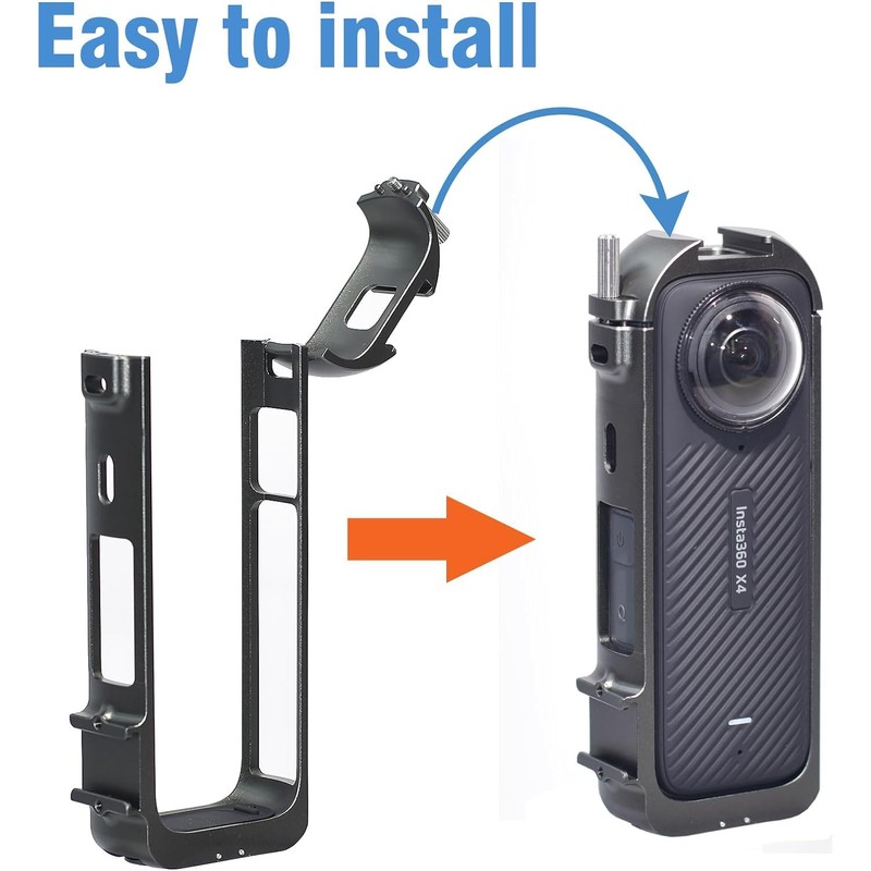 Monzi Aluminium Frame Cage for Insta360 X4, Protective Case for