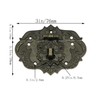 LDCREEE Antique Embossing Decorative Brass Hasp Clasp Latch Lock with