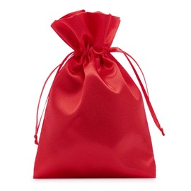 ORGANZABEUTEL24 12 satin bags, gift bags, 23 x 15 cm, gift packaging, jewellery bag, fabric bag (red)
