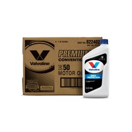 Valvoline Daily Protection SAE 50 Conventional Motor Oil 1 QT, Case of 6 (Packaging May Vary)