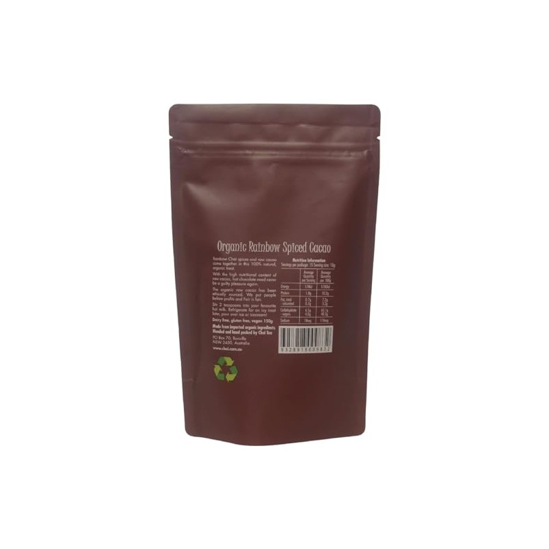 Chai Tea Organic Rainbow Spiced Cacao Tea, 150 g