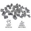 Dima (Pack of 20 pcs) Grey Shelf Brackets 24 x