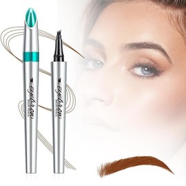 MKUCCD 2024 New Magic Eyebrow Pencil, Upgraded 3D Waterproof Microblading Contouring Pen, 6 Tipped Precise Brow Pen, Natural Fine Stroke