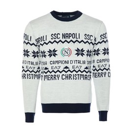SSC NAPOLI Unisex Jumper, White/navy blue