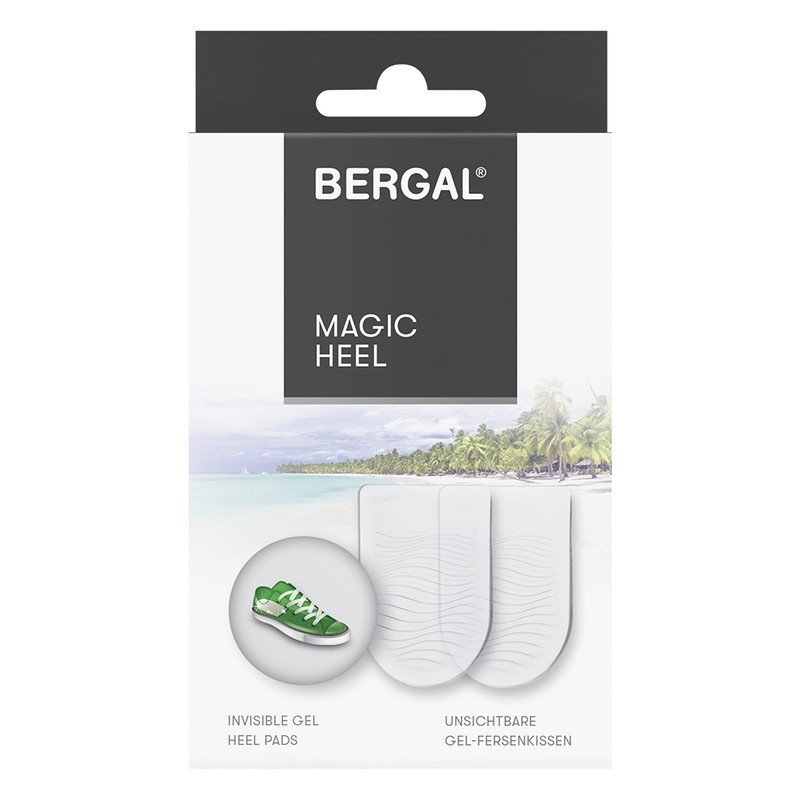 Bergal Magic Heel Invisible Gel Heel Cushions l transparent