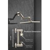5 Inch Adjustable Shower Head Extension Arm With Locking Set
