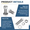 MECCANIXITY M12 x 200mm 304 Stainless Steel Hex Head Screws
