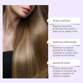 Crema Capilar, Alisado Sin Formol, Anti-Frizz, Mantiene el Cabello Naturalmente Suave, Fortalece y Nutre, Adecuado para Todo Tipo de Cabello, Crema Al