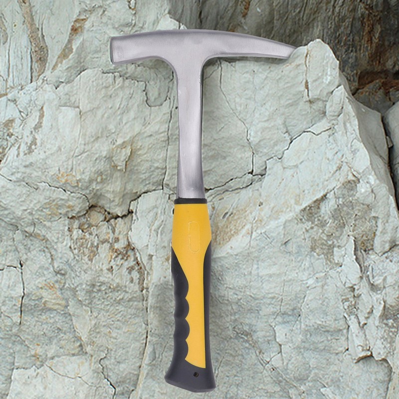 Brick Hammer Rubber Handle Impact Resistant Geological Pointed Head Duckbill