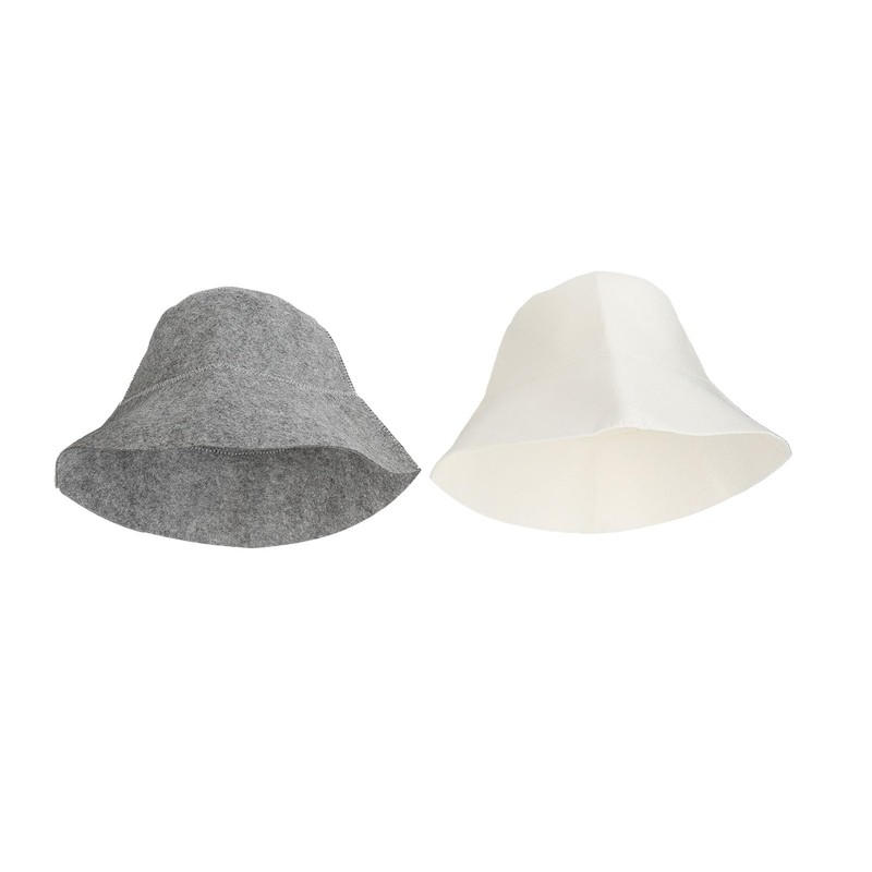 Sauna Hat, Lightweight, Breathable White and Grey Water Absorption Head
