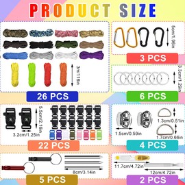 Zinueen Paracord Set of 40, 4 mm Paracord 550 Nylon Cord - Robust Sailing Rope, Outdoor Rope, Tent Cord for DIY Bracelet, Dog Lead & More (16 Colours-B)
