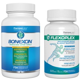 Pharmaxa Labs Flexoplex & Bonexcin: Joint & Bone Health Bundle | Dual Support System