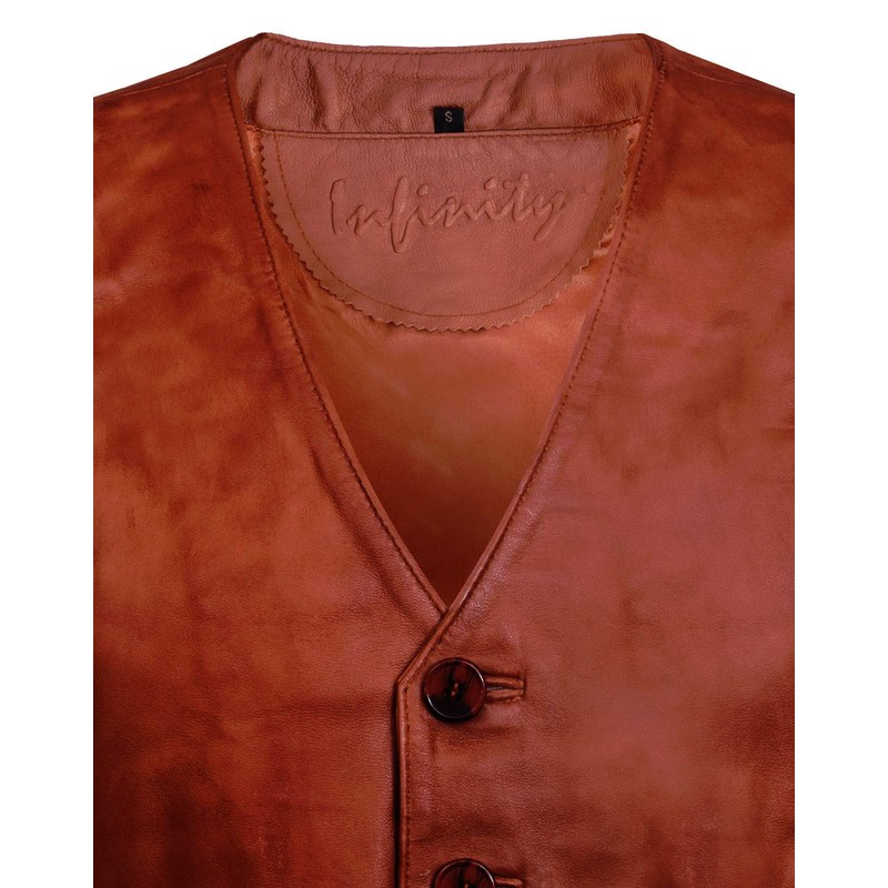 Infinity Leather Men's Goat Suede Classic Smart Soft Leather Vest,