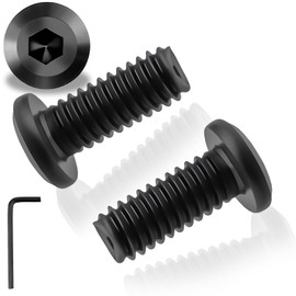 Pack of 25 M6 x 16 mm Flat Head Screws M6 Screws Black Stainless Steel Screws 304 Hexagon Socket Flat Head Full Thread Rounded Head Screws with Allen Key for Household Appliances Industrial Machines