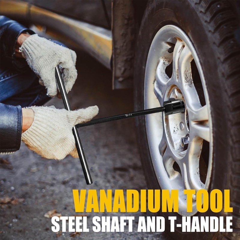 pgroup T-Handle Metric Socket Wrench Set 6-Point (6mm-19mm) Chrome Vanadium