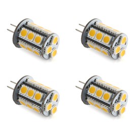 Makergroup T3 G4 Bi-pin LED Light Bulb 12VAC/DC Low Voltage 3Watt Daylight White 6000K for Outdoor Landscape Lighting Path Deck Step Paver Driveway Lights 4-Pack