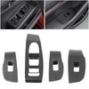 4 Pieces Door Window Switch Trim Carbon Fibre Style Replacement