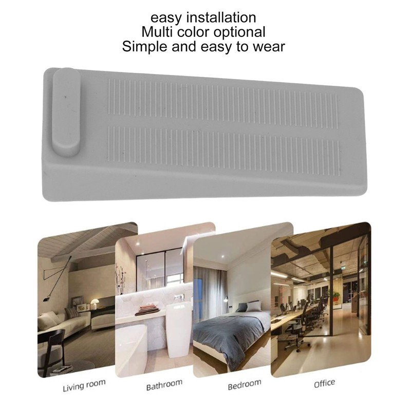 10pcs Door Stoppers Overlapping Grey Elastic Thick Noise Elimination TPR