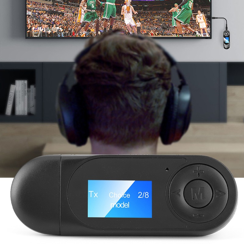 Bluetooth 5.0 Audio Adapter Wireless Transmitter Receiver with LCD for