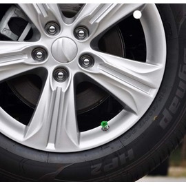 Lunsom Tapones de válvula de rueda de calavera, tapones de válvula de neumático, tapas de vástago en forma de hueso, accesorios de presión adecuados para coche, SUV, bicicleta, motocicleta, camión (4 unidades, verde)