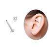 Titanium Labret Stud 1.2 mm with Internal Thread and Stone