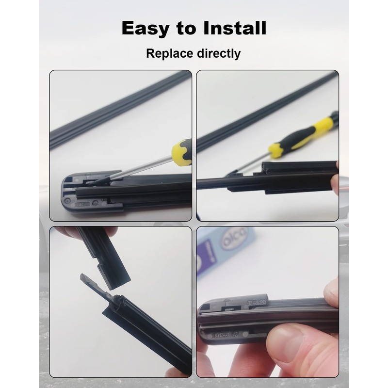 2 Pcs Front Windshield Wiper Blades Refill Fit For Volvo