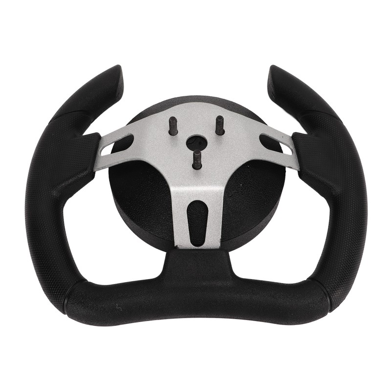 277mm Racing Steering Wheel with 135mm Adapter Black PU Universal