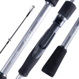 Goture Travel Fishing Rod - Spinning Fishing Rods - Portable 5 Sections Adjustable Lightweight 24T Carbon Fiber Fishing Rods, Saltwater Freshwater Trout Bass Walleye, 6.5FT Impact Series