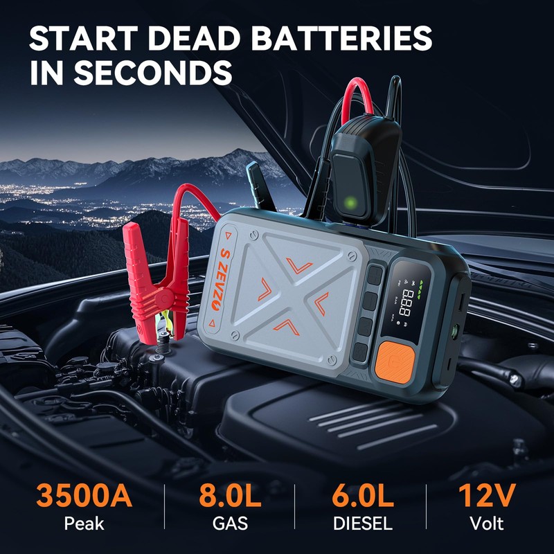 B29L 10 in 1 Car Jump Starter with Air Compressor,