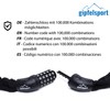 gipfelsport Bicycle Lock - Chain Lock with Numbers I Bicycle